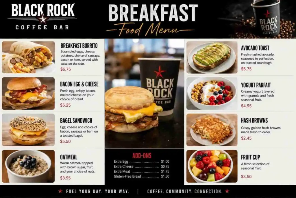 Black Rock Coffee Bar Food Menu