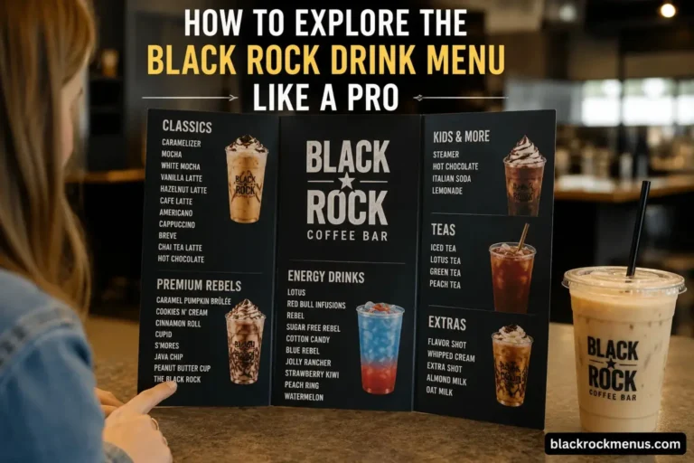 black rock drink menu