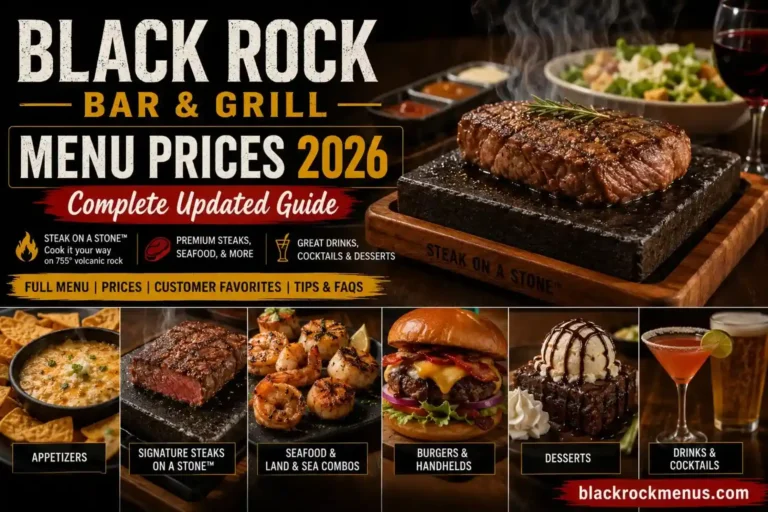 Black Rock Bar and Grill Menu