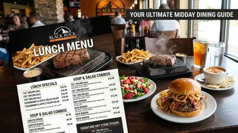 Black Rock lunch menu